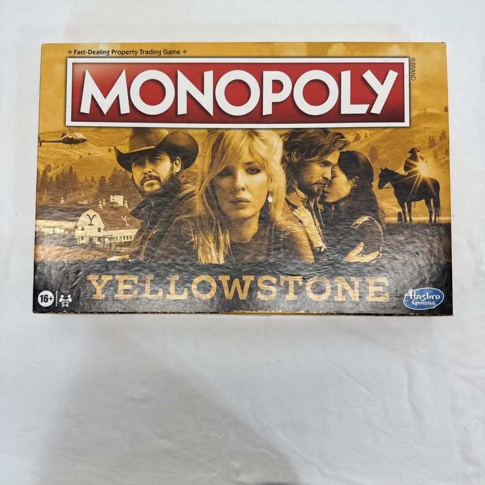 Monopoly Yellowstone Edition Board Game Complete 2–6 Players Western Open Box